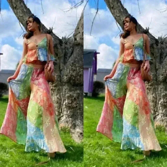 Free People Shiny Pants Set - Picture 5 of 6